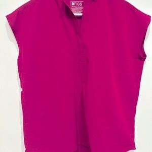 Dark Magenta FIGS Rafaela Oversized scrub top